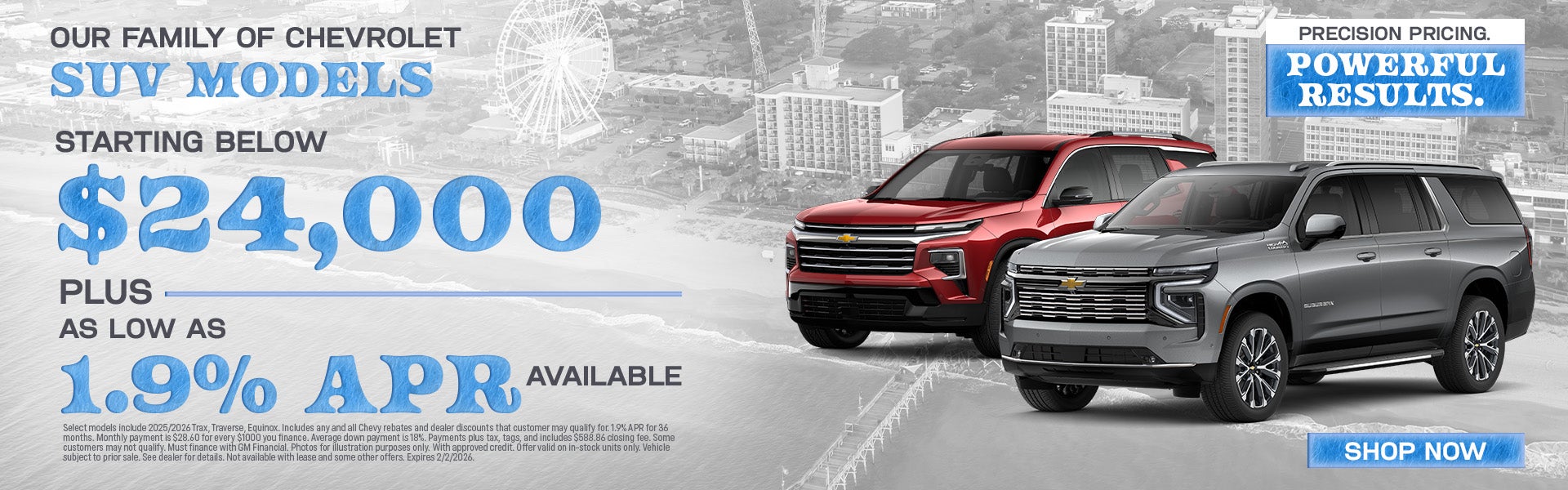 New 2026 Chevrolet SUVs