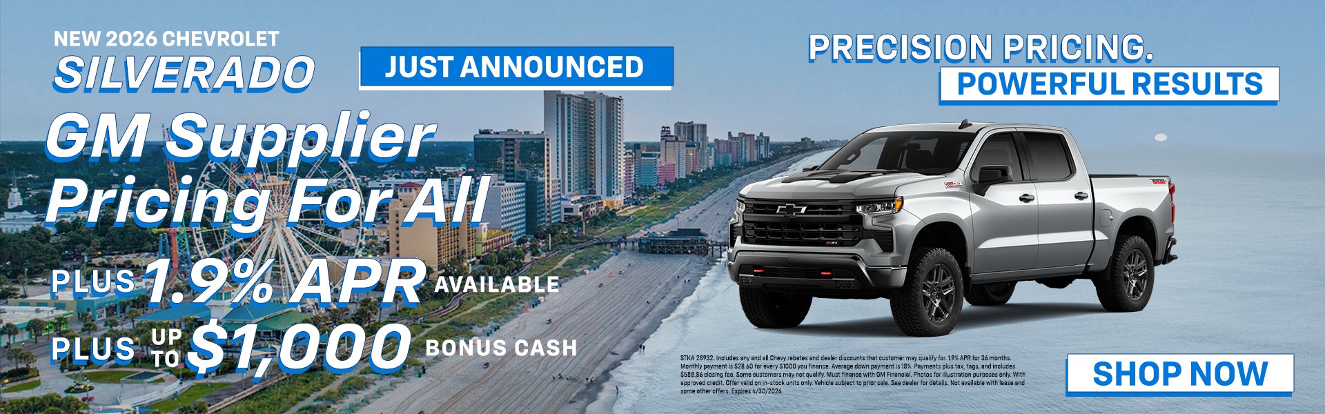 2026 SILVERADO 1500 OFFERS FROM MYRTLE BEACH CHEVROLET