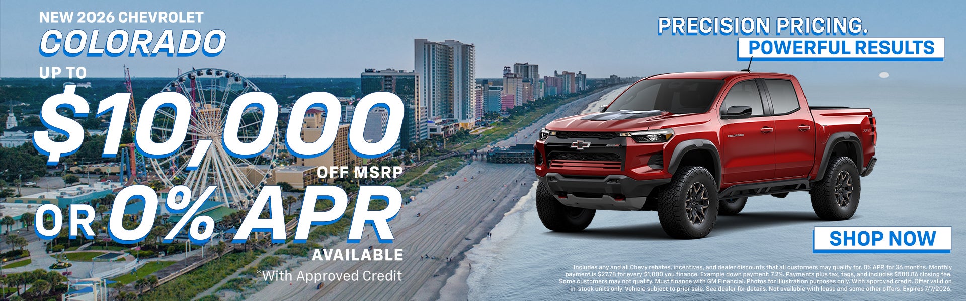 COLORADO OFFERS AT MYRTLE BEACH CHEVY CADILLAC